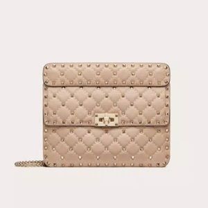 Valentino Medium Rockstud Bag in Poudre